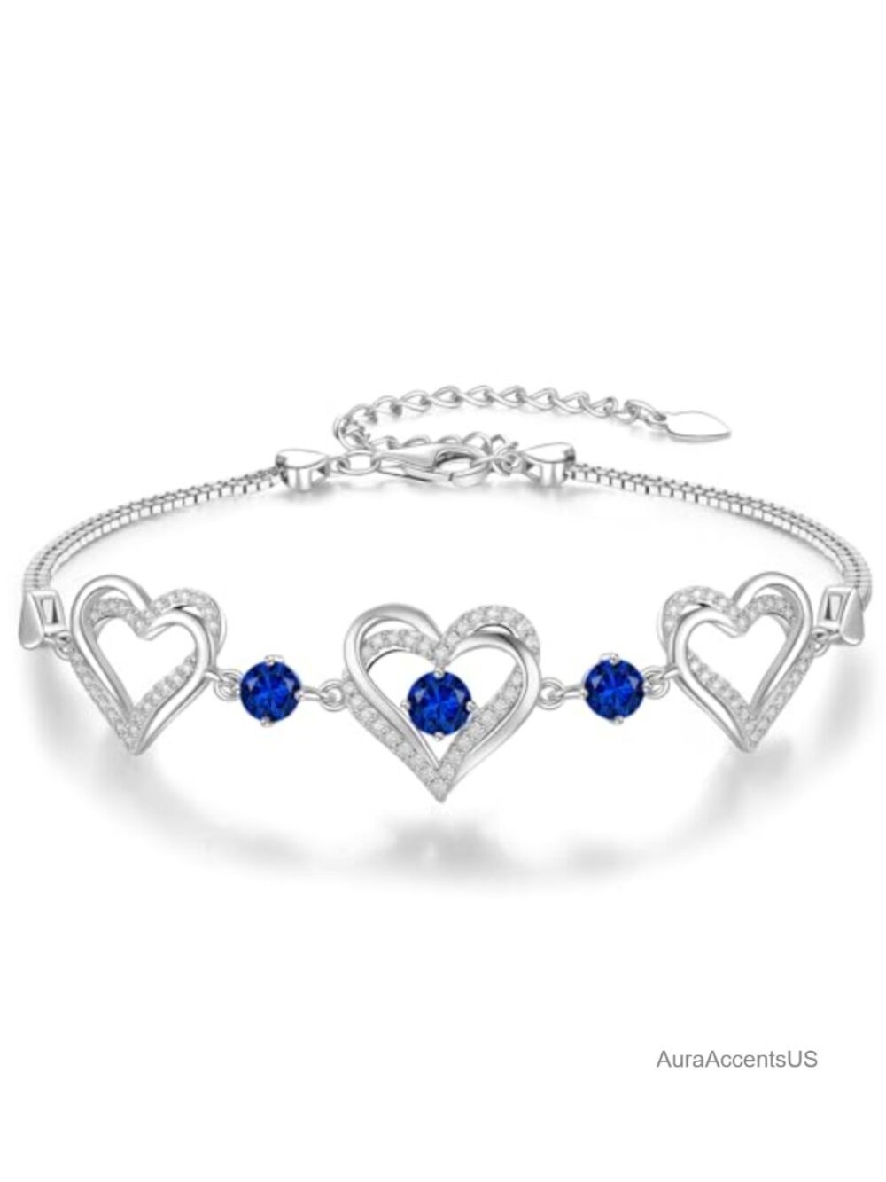 Hypoallergenic Charm Bracelet with Cubic Zirconia Birthstones